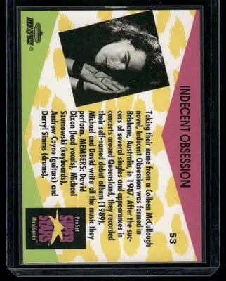 1991 Pro Set Super Stars MusiCards Indecent Obsession #53 - Non-Sports Card Single