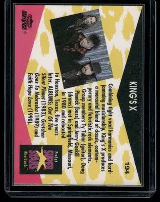 1991 Pro Set Super Stars MusiCards King’s X #194 - Other