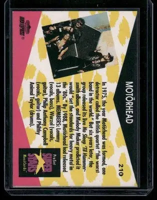 1991 Pro Set Super Stars MusiCards Motörhead #210 - Other