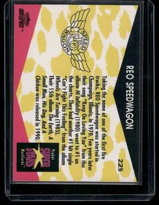 1991 Pro Set Super Stars MusiCards REO Speedwagon #225 - Other