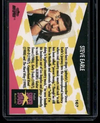 1991 Pro Set Super Stars MusiCards Steve Earle #167 - Other