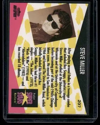 1991 Pro Set Super Stars MusiCards Steve Miller #207 - Other