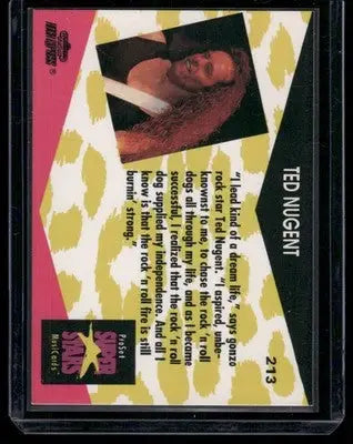 1991 Pro Set Super Stars MusiCards Ted Nugent #213 - Non-Sports Card Single