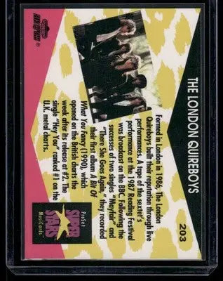 1991 Pro Set Super Stars MusiCards The London Quireboys #203 - Non-Sports Card Single