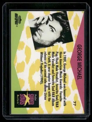 1991 Pro Set Super Stars MusicCards George Michael #77 - Non-Sports Card Single