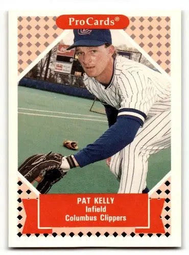 Original gloss baseball card of Pat Kelly from Columbus Clippers 1991 ProCards Tomorrow’s Heroes