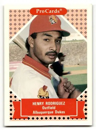 1991 ProCards Tomorrow’s Heroes Henry Rodriguez baseball card with original gloss