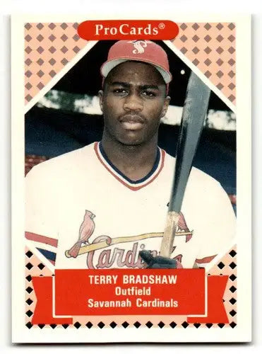 Original gloss Terry Bradshaw baseball card from 1991 ProCards Tomorrow’s Heroes