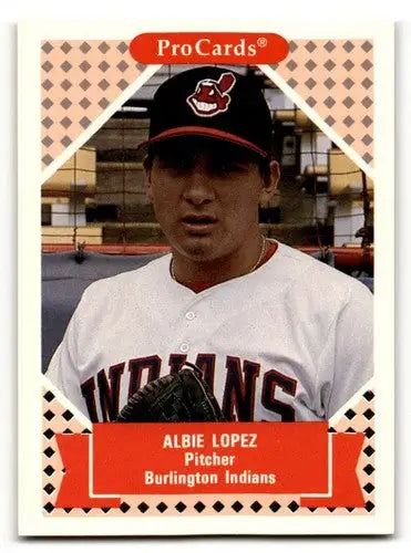 1991 ProCards Tomorrow’s Heroes #60 Albie Lopez Burlington Indians B ID:56157 - Baseball Card Single