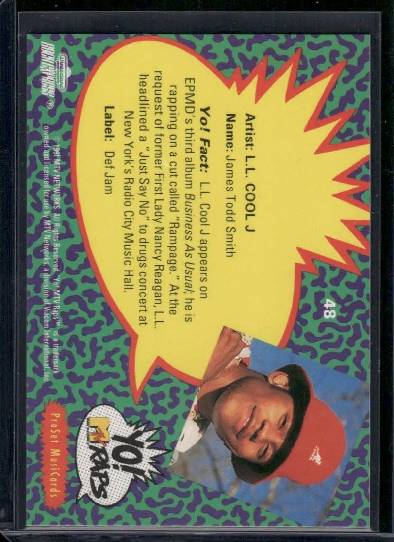 1991 ProSet MusiCards Yo! MTV Raps L.L. COOL J #48 - Other