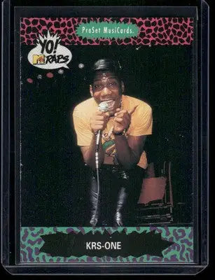 1991 ProSet MusicCards Yo! MTV Raps KRS-ONE #43 - Non-Sports Card Single