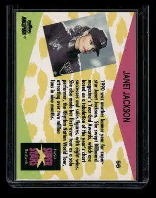 1991 ProSet SuperStars MusiCards Janet Jackson #56 - Non-Sports Card Single