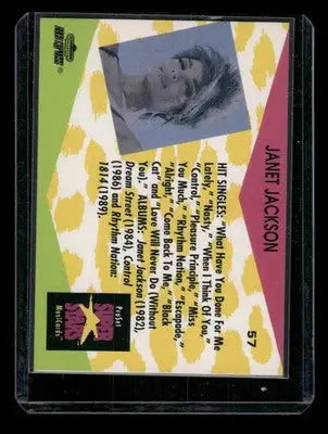 1991 ProSet SuperStars MusiCards Janet Jackson #57 - Non-Sports Card Single
