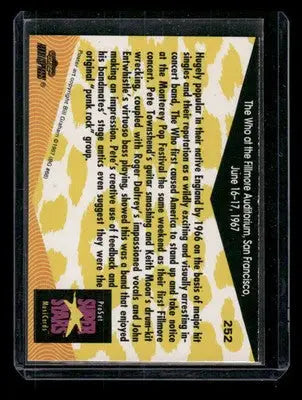 1991 ProSet SuperStars MusicCards The Who 16/17 #252 - Non-Sports Card Single