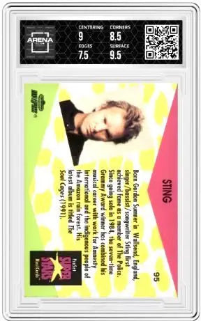 1991 ProSet SuperStars Sting #95 Arena Club 8 - Wrestling Card Single