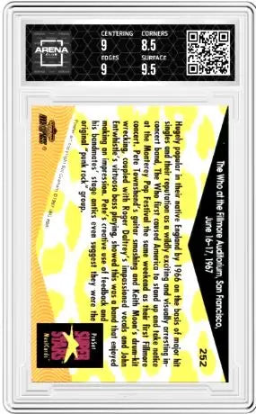 1991 ProSet SuperStars The Who Historic Concerts Fillmore Auditorium #252 AC 9 - Music Card Single