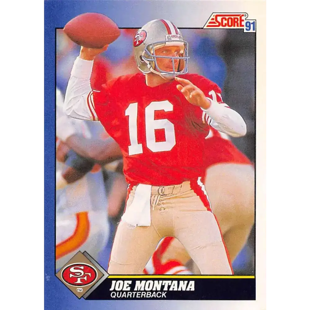1991 Score #1 Joe Montana EX Excellent San Francisco 49ers Football Card - Football Card Single