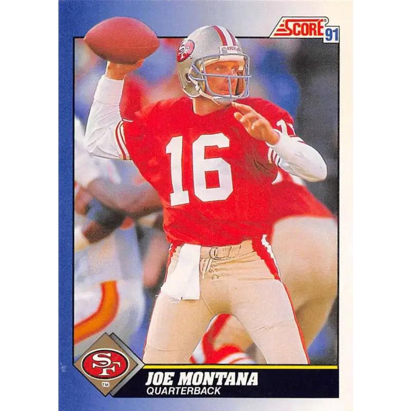 1991 Score #1 Joe Montana EX Excellent San Francisco 49ers Football Card - Football Card Single