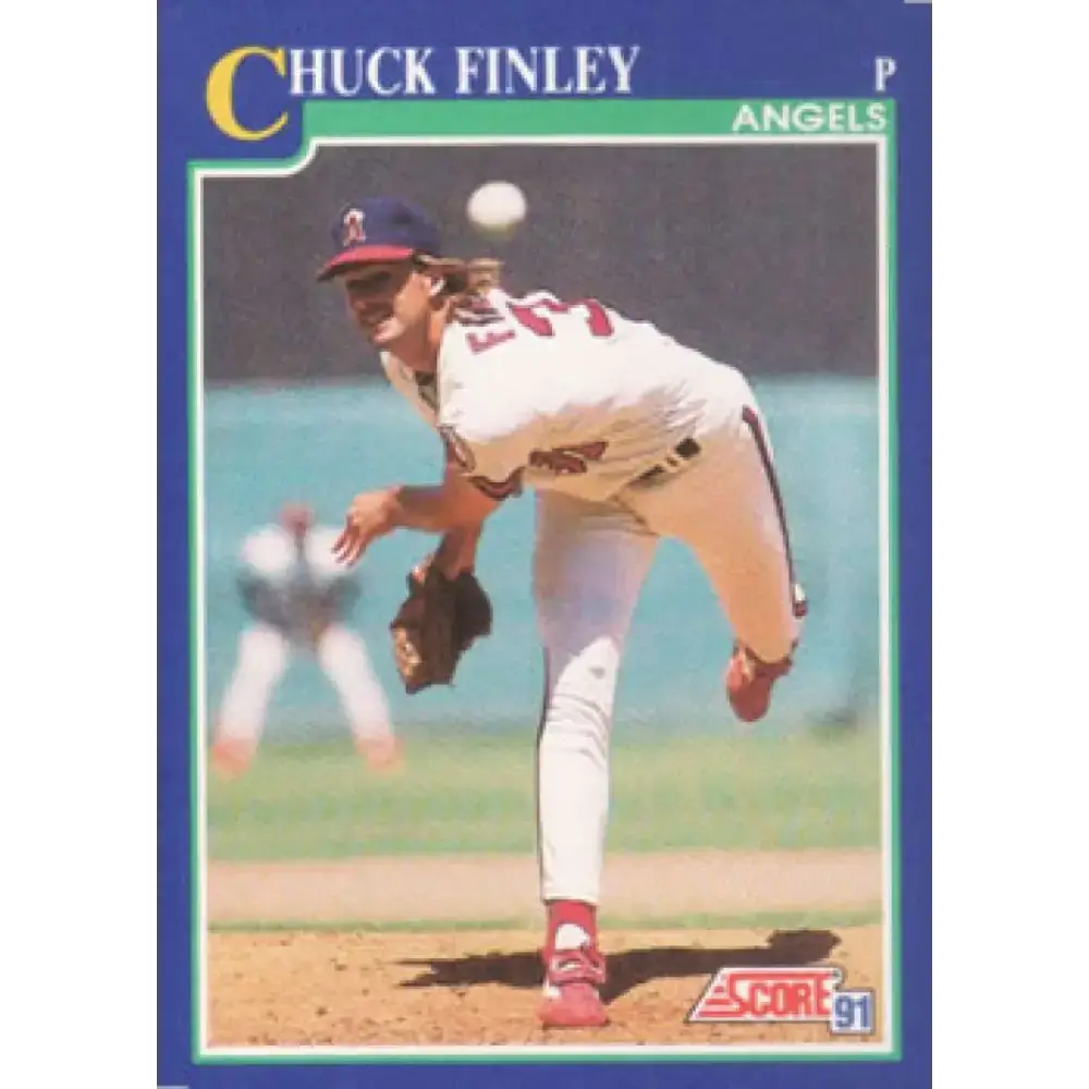 1991 Score #100 Chuck Finley NM-MT California Angels Baseball Card - Baseball Card Single