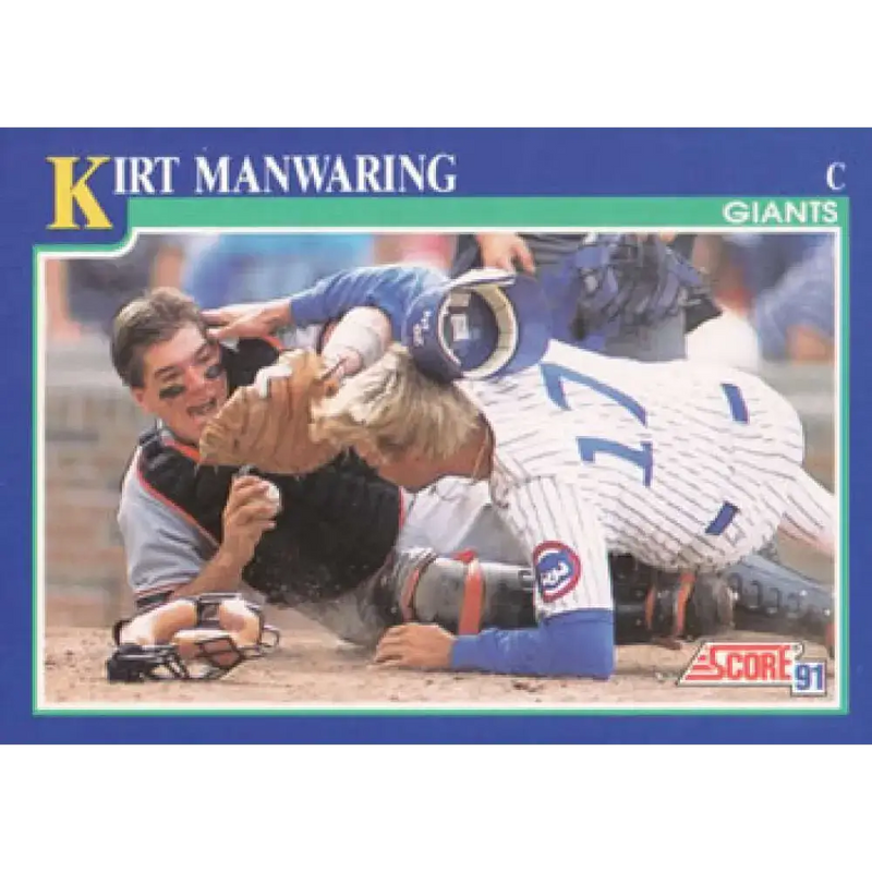1991 Score #101 Kirt Manwaring NM-MT San Francisco Giants Baseball Card - Baseball Card Single