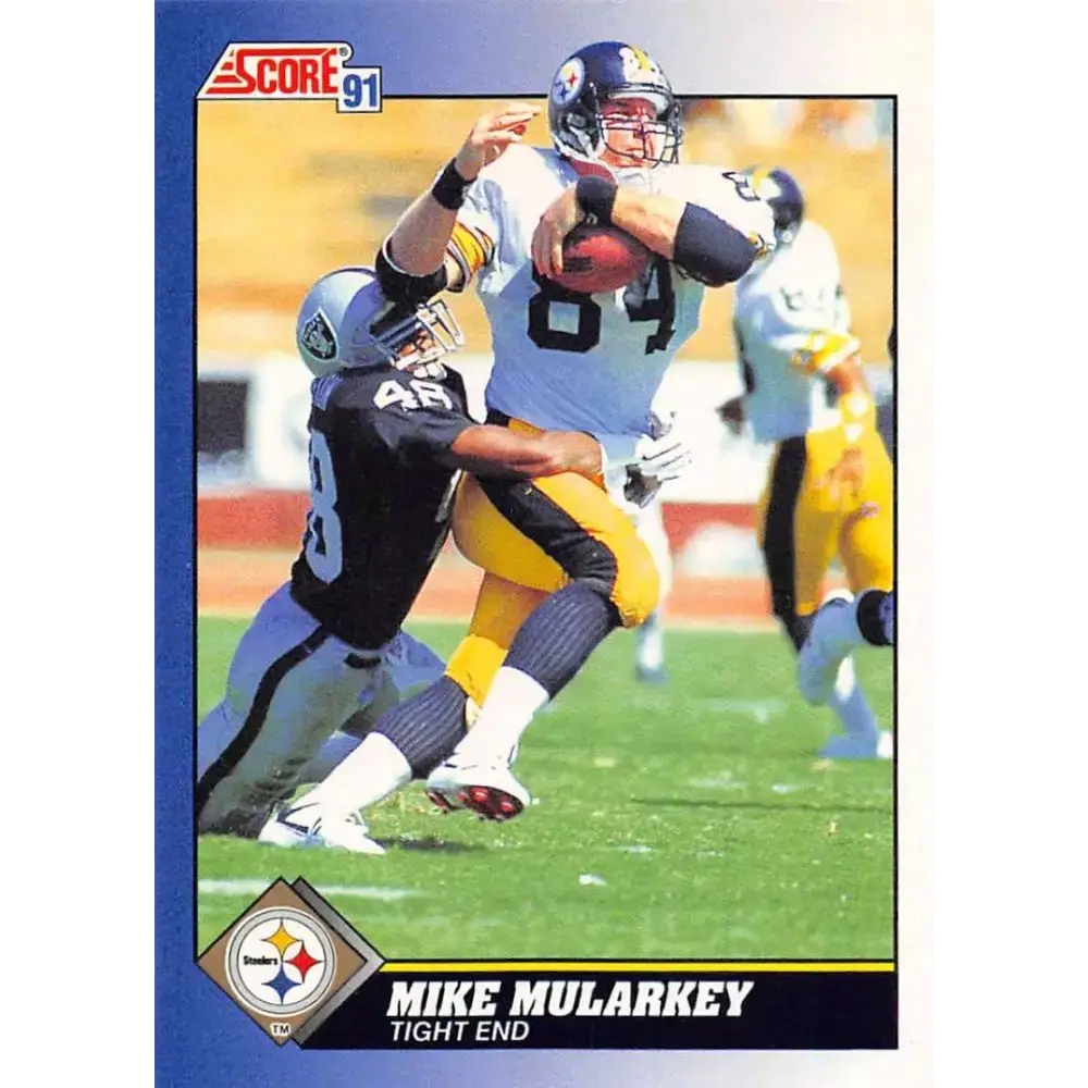 1991 Score #102 Mike Mularkey EX Excellent Pittsburgh Steelers Football Card - Football Card Single