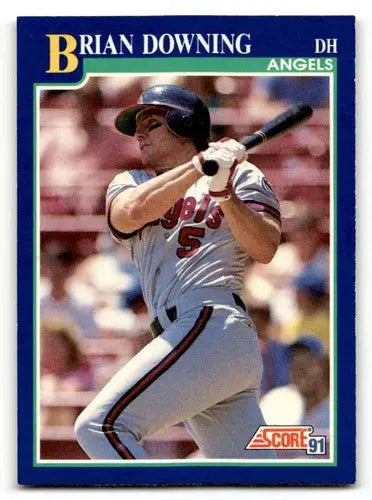 1991 Score #104 Brian Downing California Angels Baseball Cards EX/NM ID:57518 - Baseball Card Single