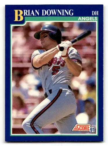 1991 Score #104 Brian Downing California Angels Baseball Cards EX/NM ID:57507 - Baseball Card Single