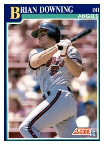 Original gloss 1991 Score #104 Brian Downing baseball card in EX/NM condition