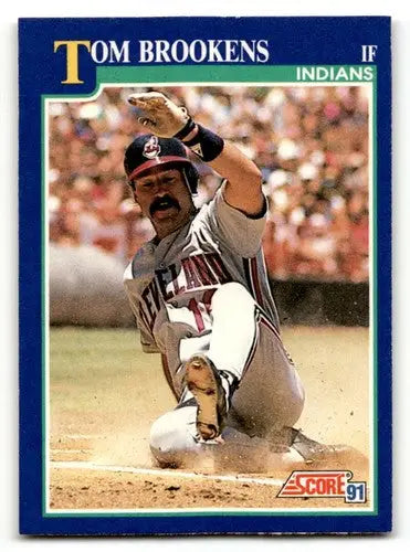 Tom Brookens Cleveland Indians baseball card from 1991 Score series