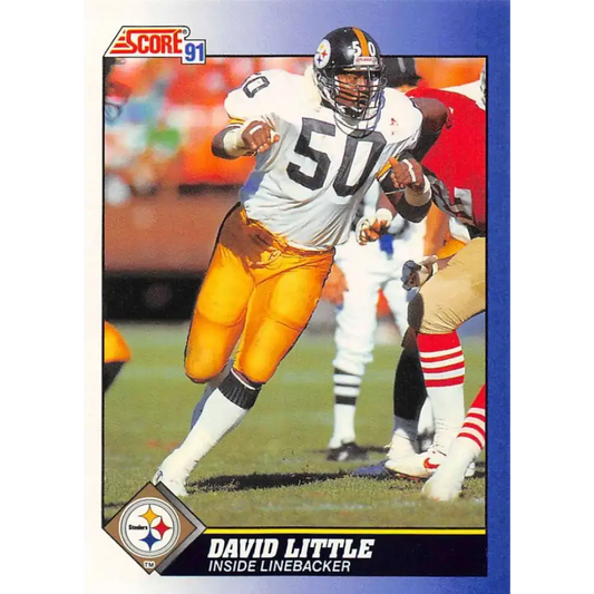 1991 Score #107 David Little EX Excellent Pittsburgh Steelers Football Card - Football Card Single
