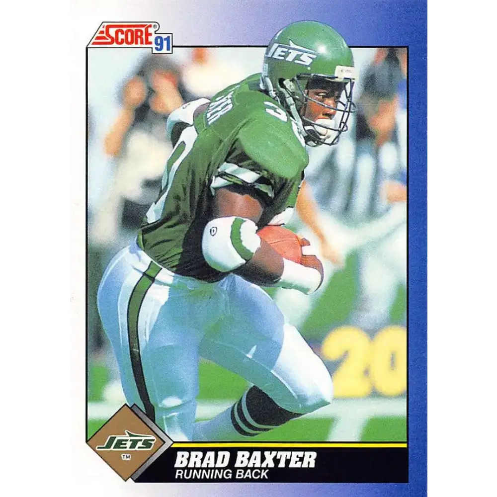 1991 Score #108 Brad Baxter EX Excellent New York Jets Football Card - Football Card Single