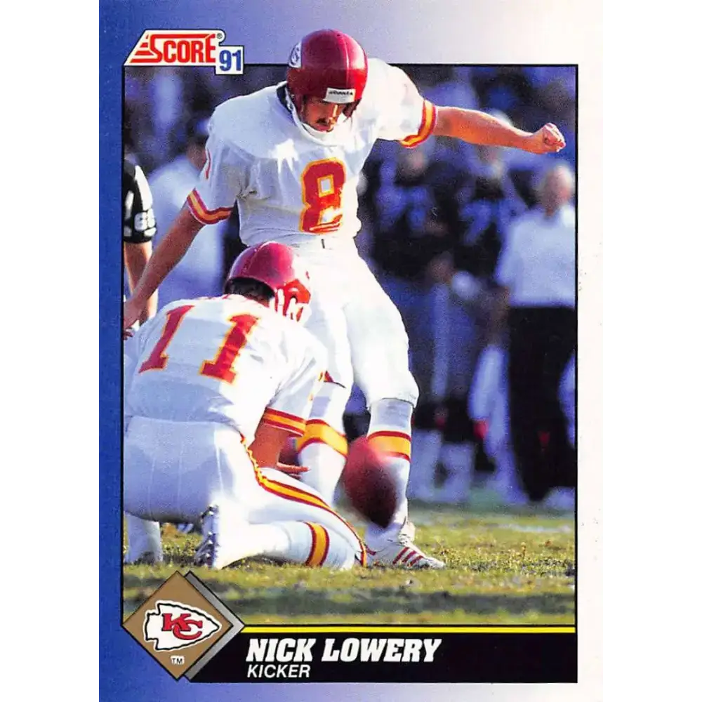 1991 Score #11 Nick Lowery EX Excellent Kansas City Chiefs Football Card - Football Card Single