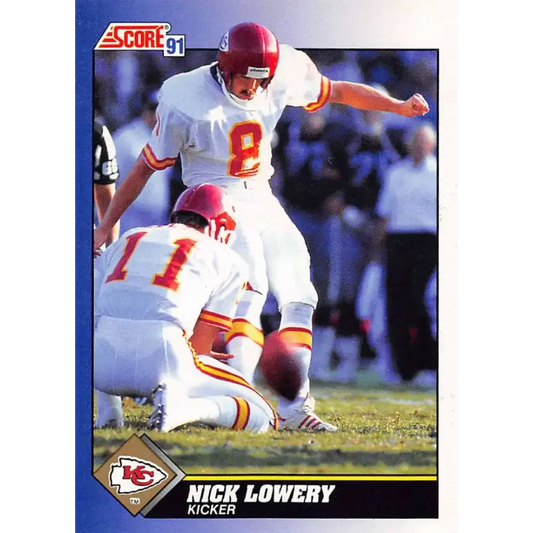 1991 Score #11 Nick Lowery EX Excellent Kansas City Chiefs Football Card - Football Card Single