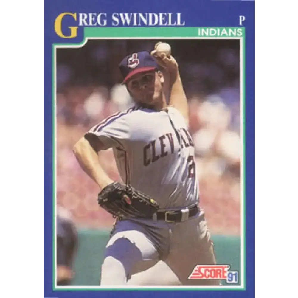 1991 Score #110 Greg Swindell NM-MT Cleveland Indians Baseball Card - Baseball Card Single