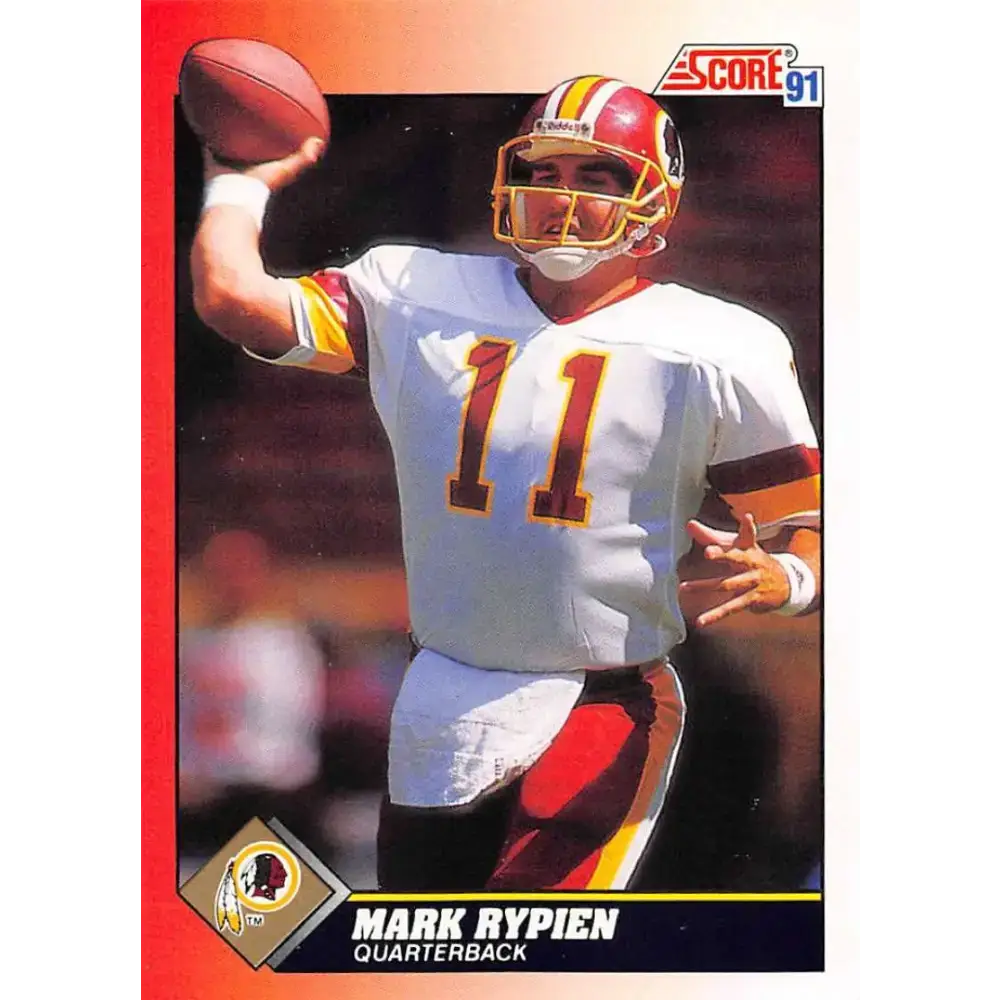 1991 Score #111 Mark Rypien EX Excellent Washington Redskins Football Card - Football Card Single