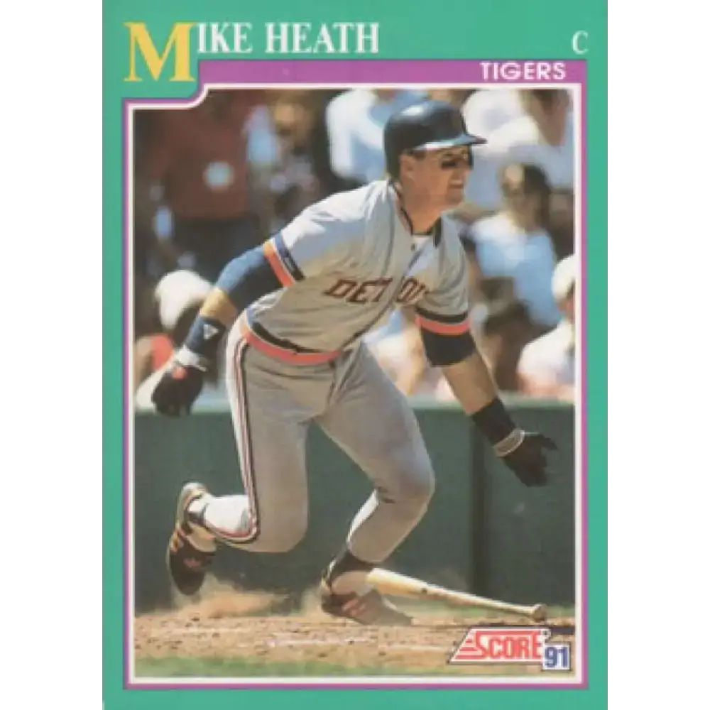 1991 Score #112 Mike Heath NM-MT Detroit Tigers Baseball Card - Baseball Card Single