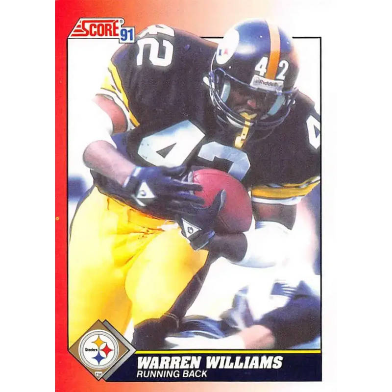 1991 Score #112 Warren Williams EX Excellent Pittsburgh Steelers Football Card - Football Card Single