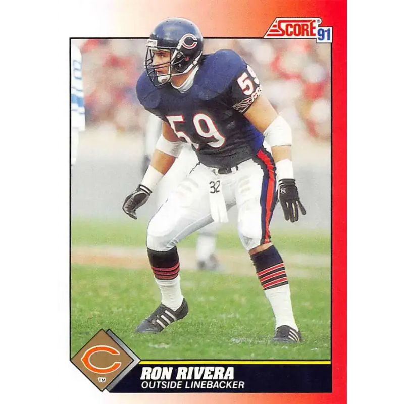 1991 Score #113 Ron Rivera EX Excellent Chicago Bears Football Card - Football Card Single