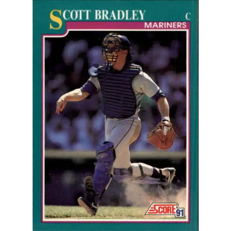 1991 Score #113 Scott Bradley NM-MT Seattle Mariners Baseball Card - Baseball Card Single