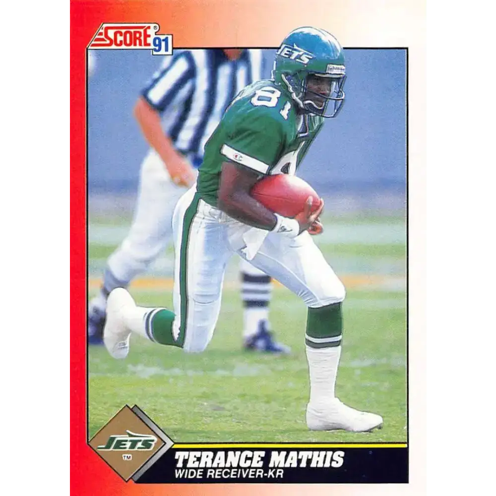 1991 Score #114 Terance Mathis EX Excellent New York Jets Football Card - Football Card Single