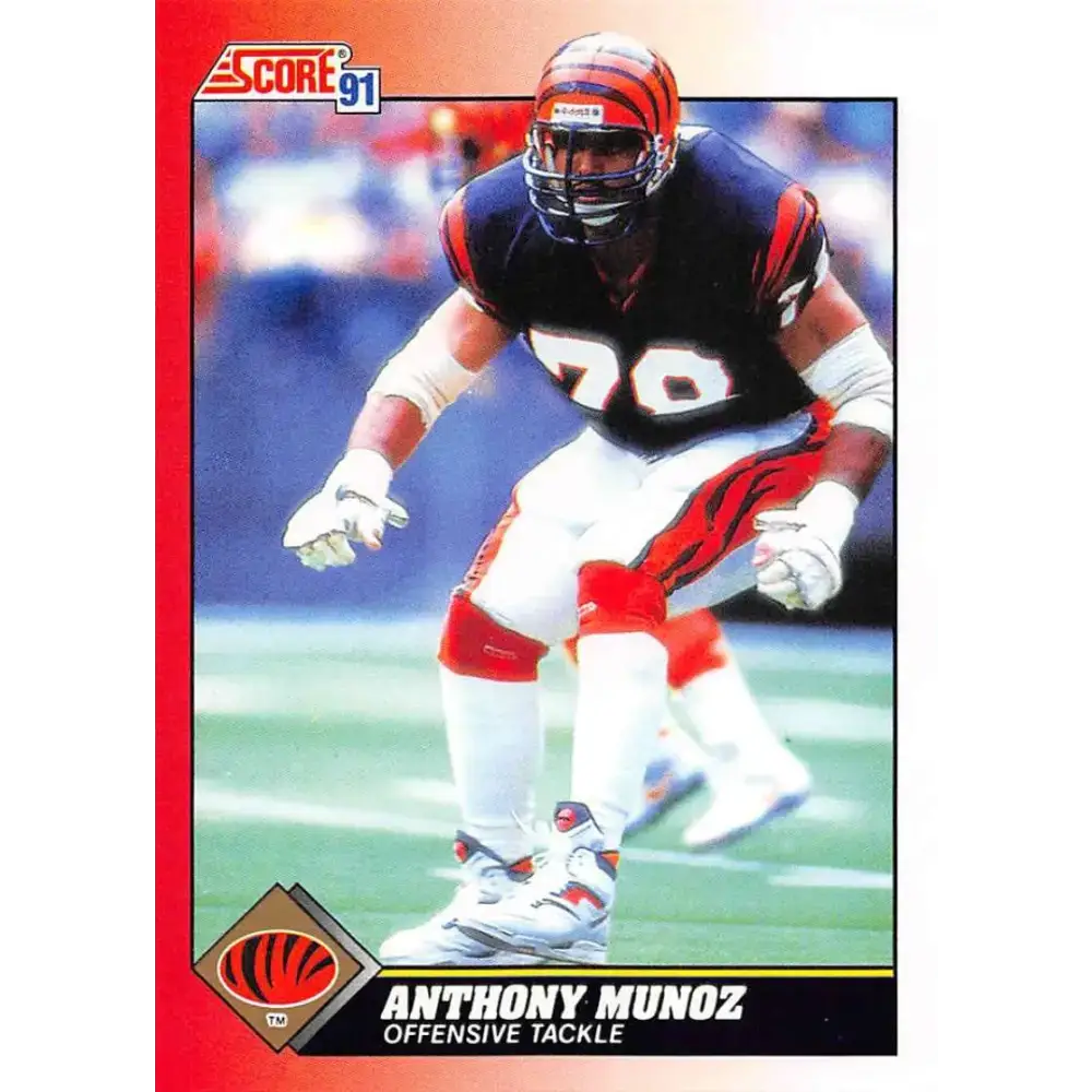 1991 Score #115 Anthony Munoz EX Excellent Cincinnati Bengals Football Card - Football Card Single