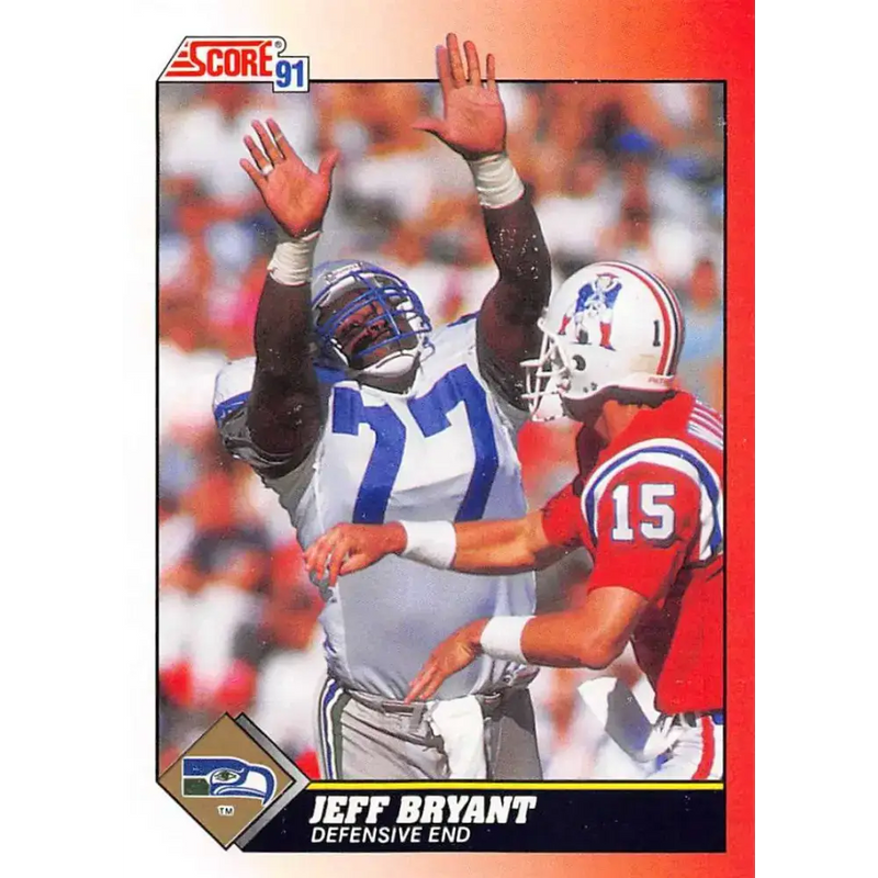 1991 Score #116 Jeff Bryant EX Excellent Seattle Seahawks Football Card - Football Card Single