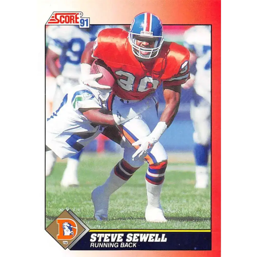1991 Score #118 Steve Sewell EX Excellent Denver Broncos Football Card - Football Card Single