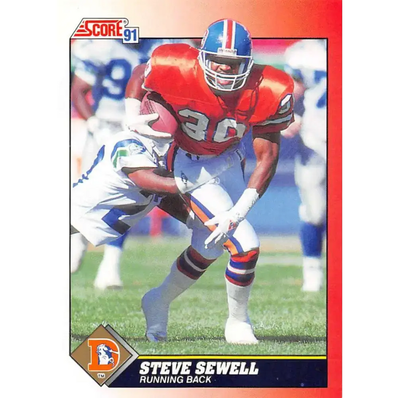 1991 Score #118 Steve Sewell EX Excellent Denver Broncos Football Card - Football Card Single