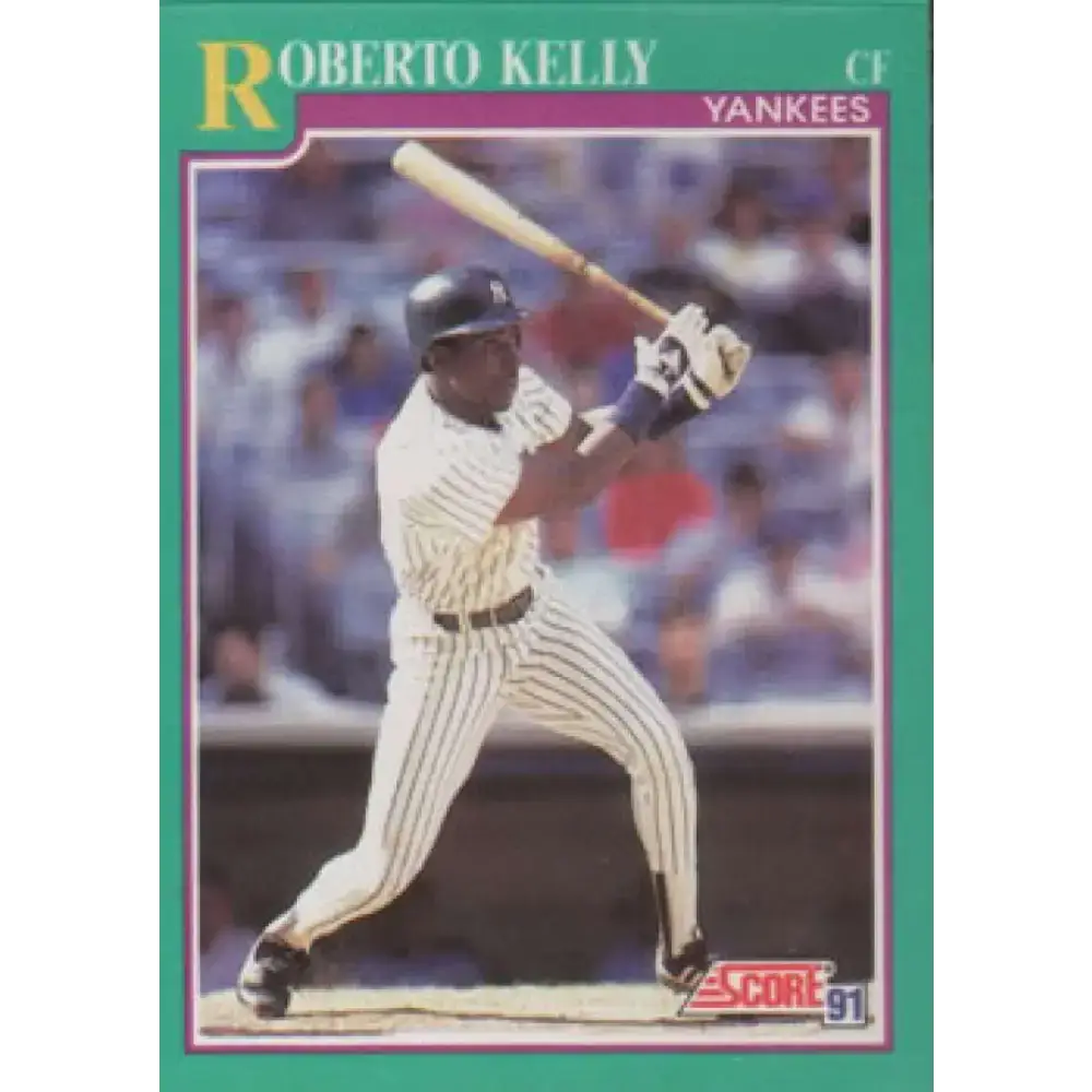 1991 Score #119 Roberto Kelly NM-MT New York Yankees Baseball Card - Baseball Card Single