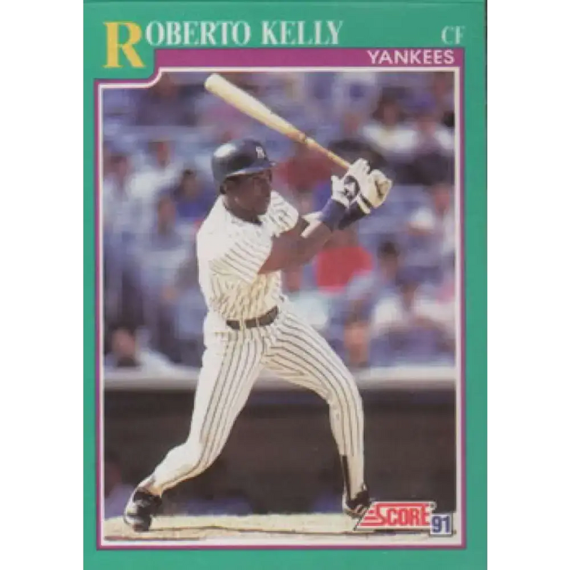1991 Score #119 Roberto Kelly NM-MT New York Yankees Baseball Card - Baseball Card Single