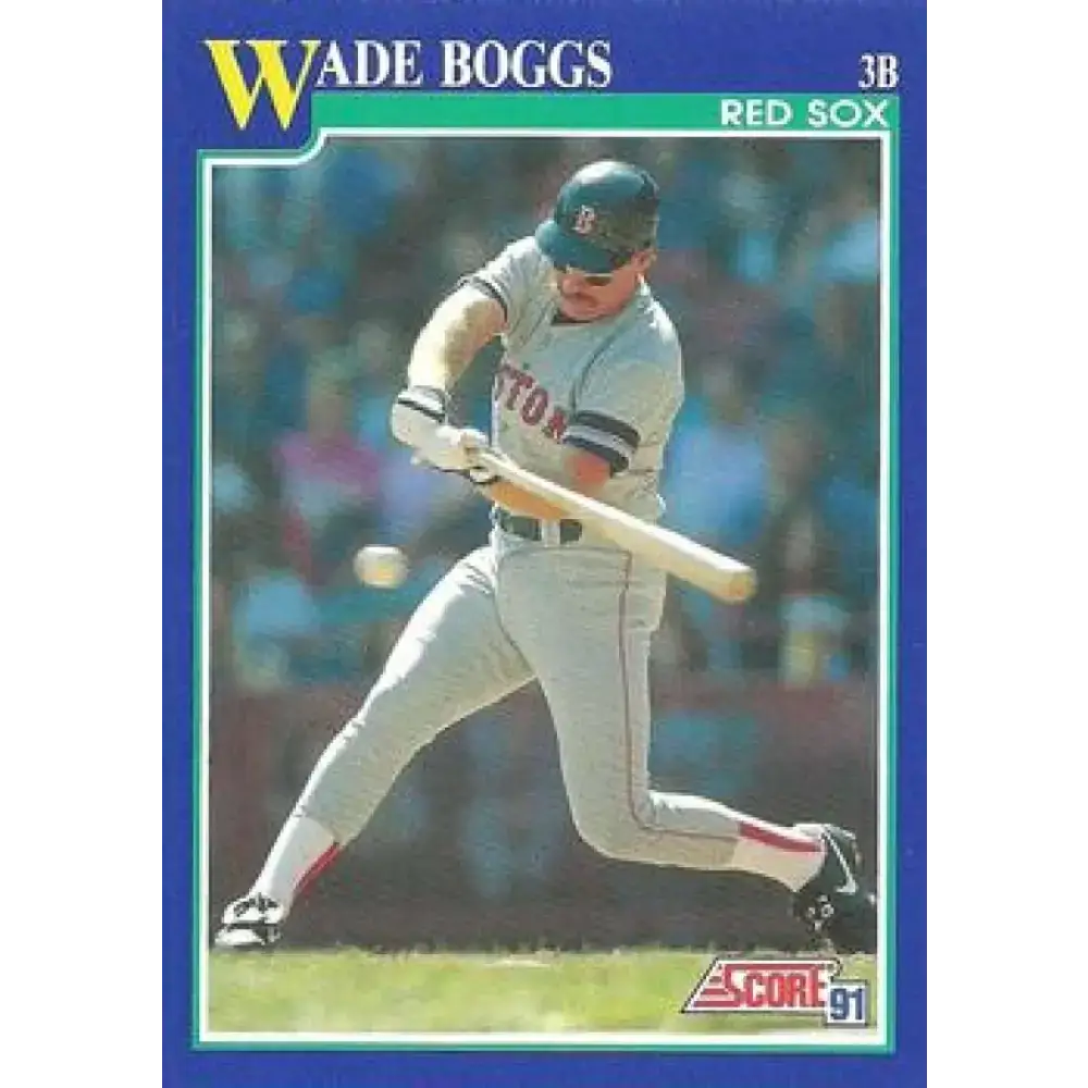 1991 Score #12 Wade Boggs NM-MT Boston Red Sox Baseball Card - Baseball Card Single