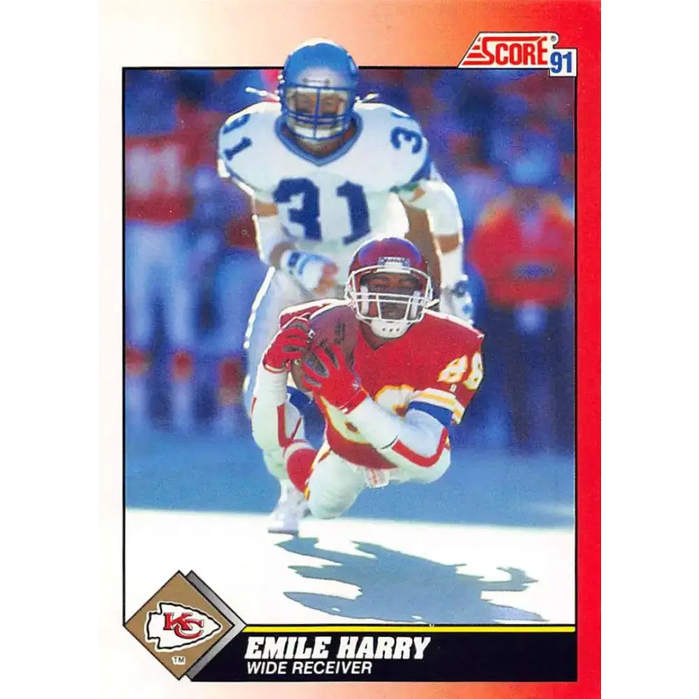 1991 Score #120 Emile Harry EX Excellent Kansas City Chiefs Football Card - Football Card Single