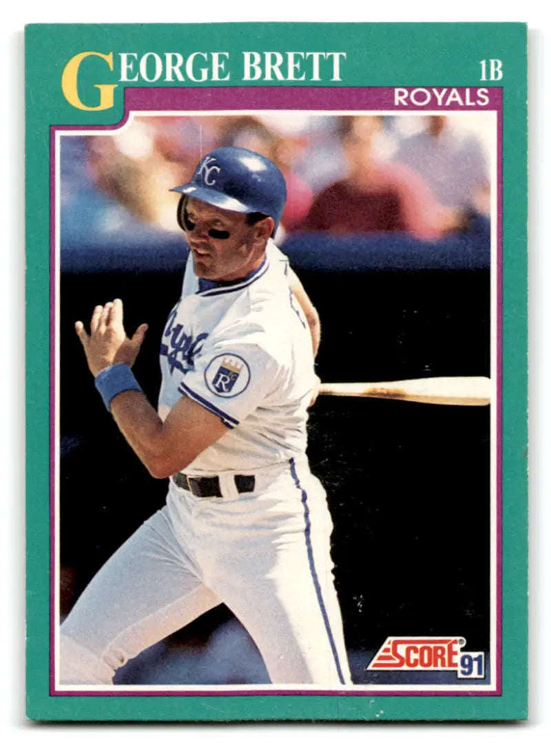 George Brett baseball card with excellent Royals condition and original gloss