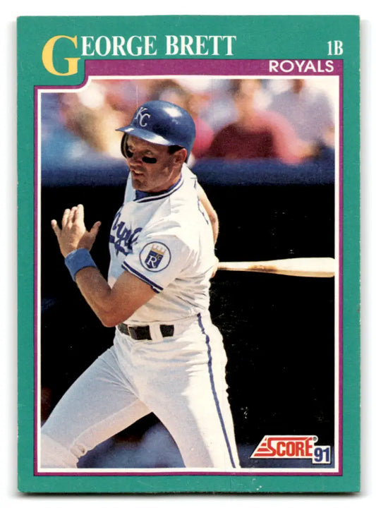 George Brett baseball card with excellent Royals condition and original gloss